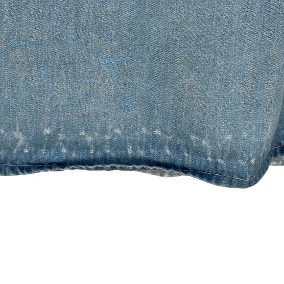 Vtg Ralph Lauren Jeans Co Denim Shirt Top Womens Large Distressed Button Up LS - Picture 10 of 11